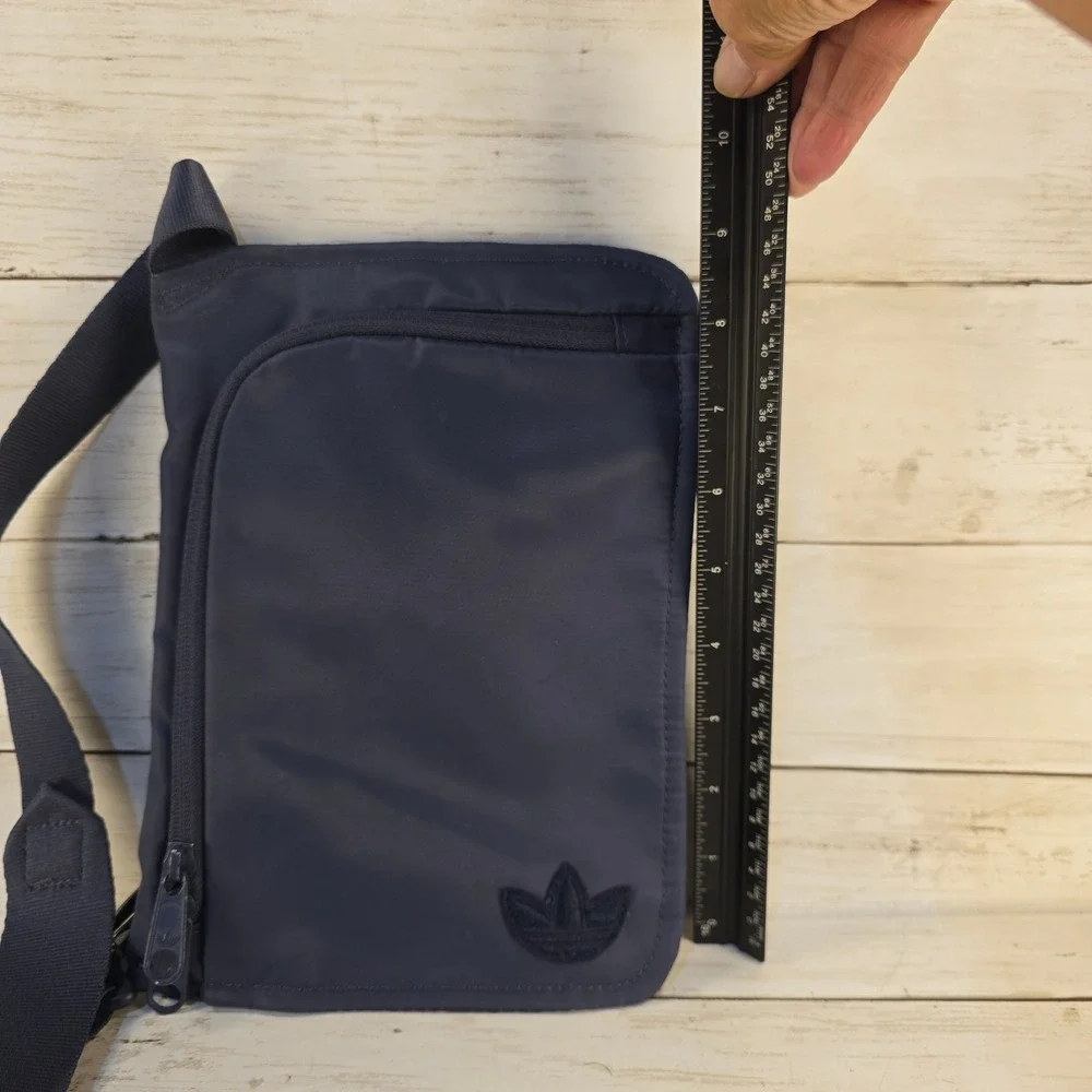 Adidas Originals Navy Blue Festival Crossbody Bag Trefoil Logo Messenger GV3422